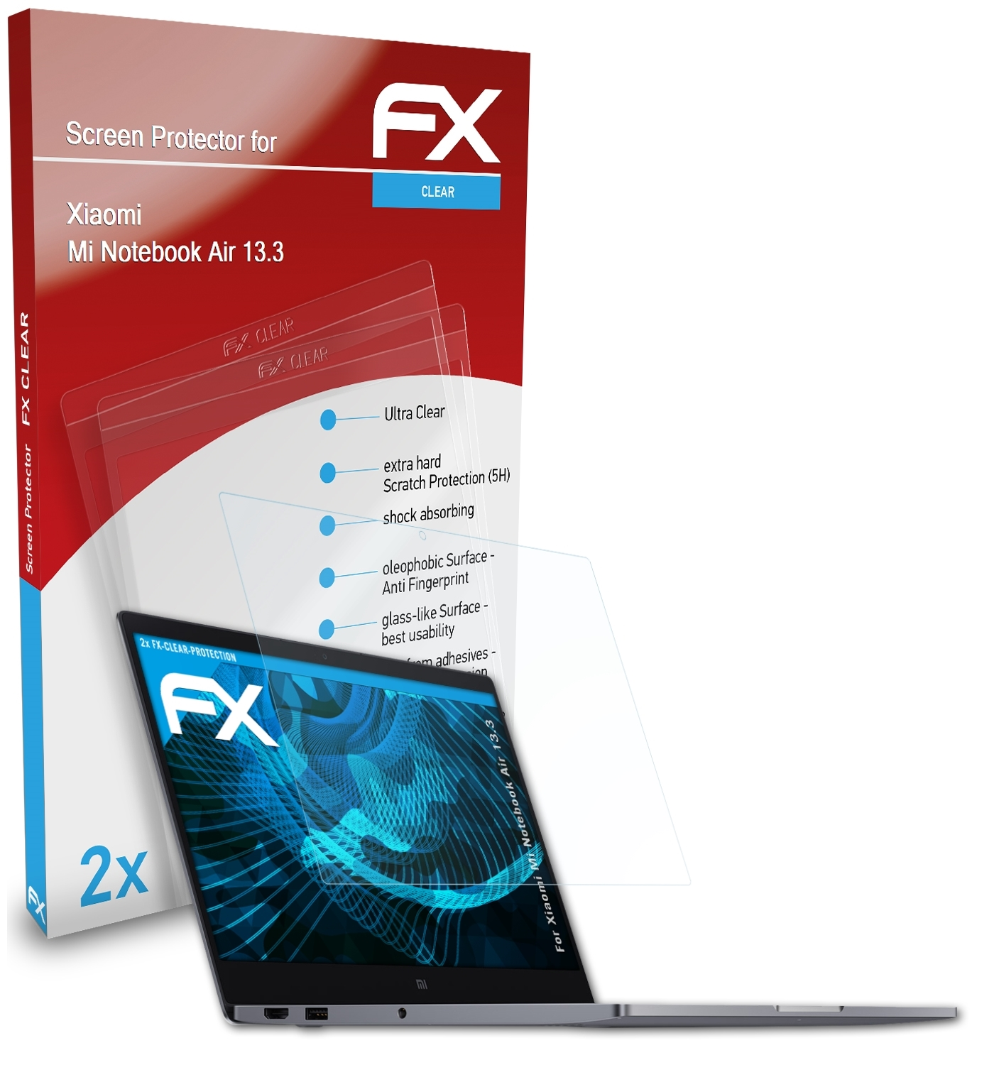 Mi 2x FX-Clear ATFOLIX Xiaomi Notebook 13.3) Air Displayschutz(für