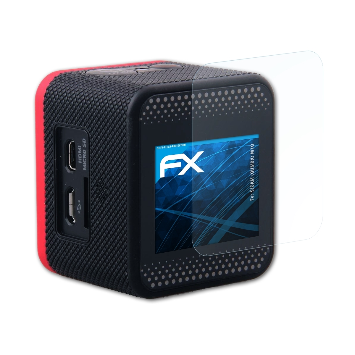 M10) FX-Clear (QUMOX) Displayschutz(für SJCAM ATFOLIX 3x
