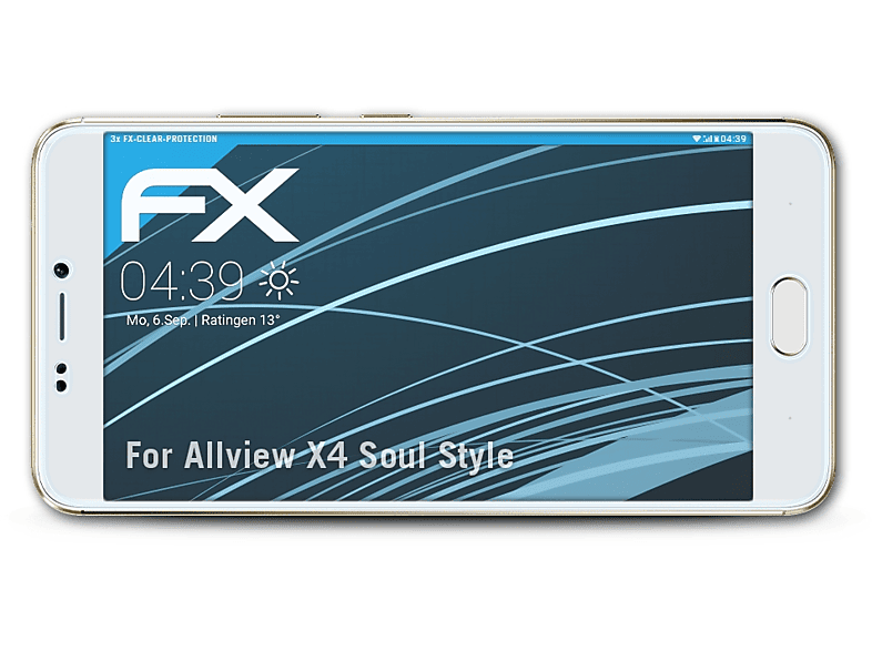 ATFOLIX 3x FX-Clear Displayschutz(für Allview Style) X4 Soul