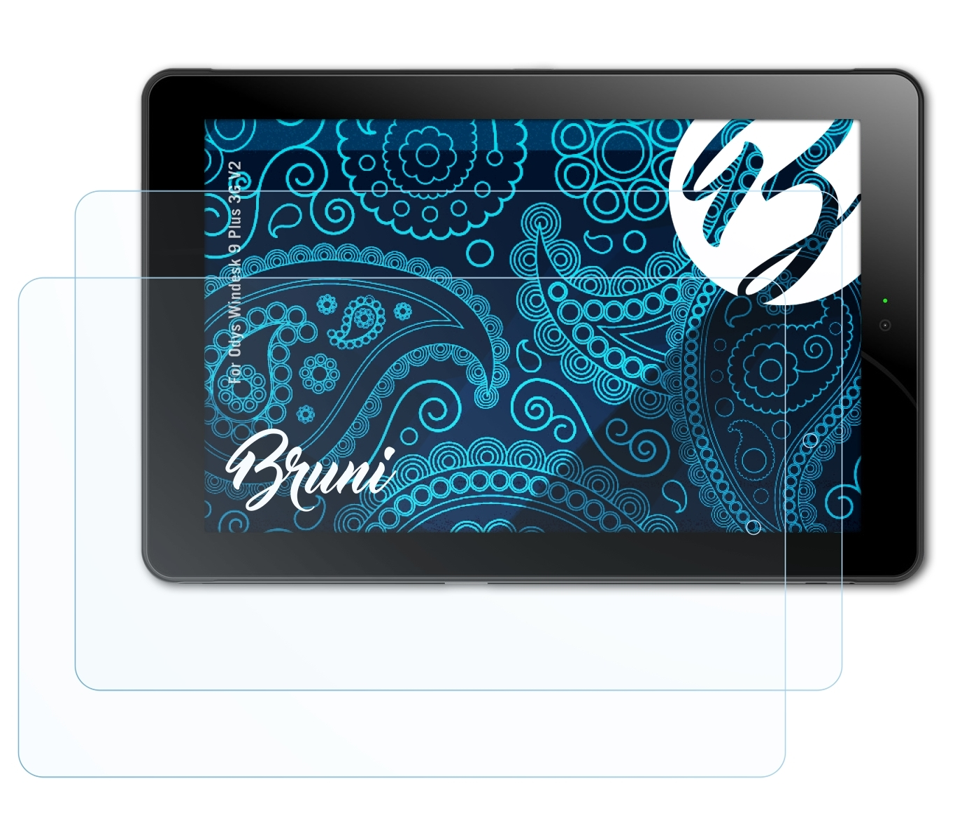BRUNI 3G Plus V2) Odys 2x Schutzfolie(für Windesk 9 Basics-Clear