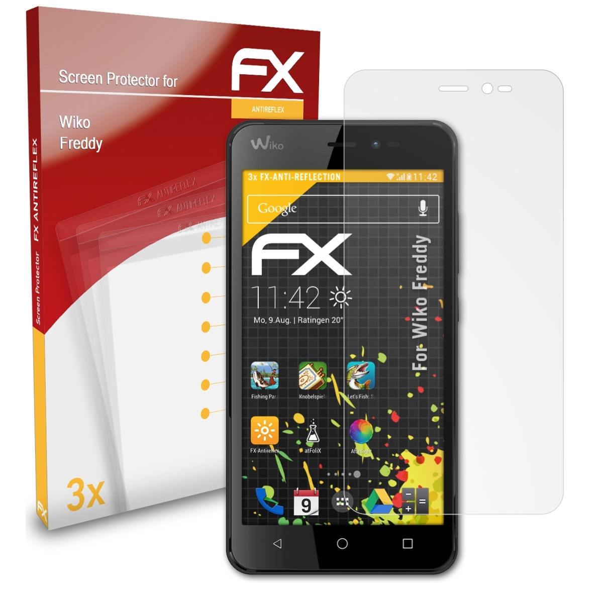 FX-Antireflex 3x Displayschutz(für Wiko ATFOLIX Freddy)