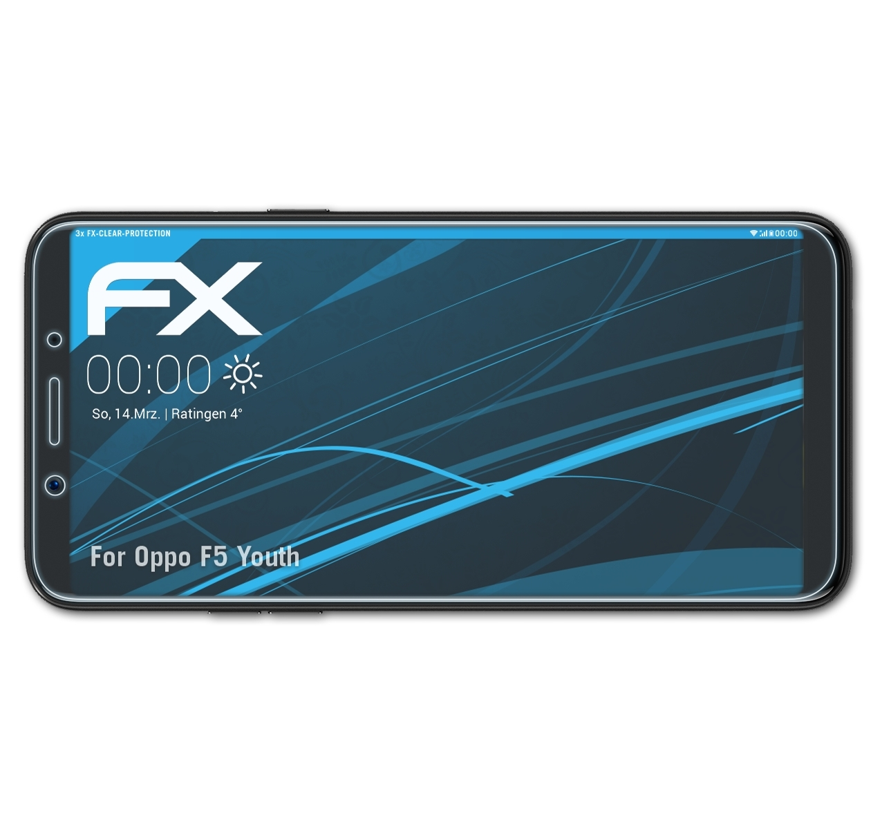 FX-Clear 3x Oppo Displayschutz(für ATFOLIX F5 Youth)