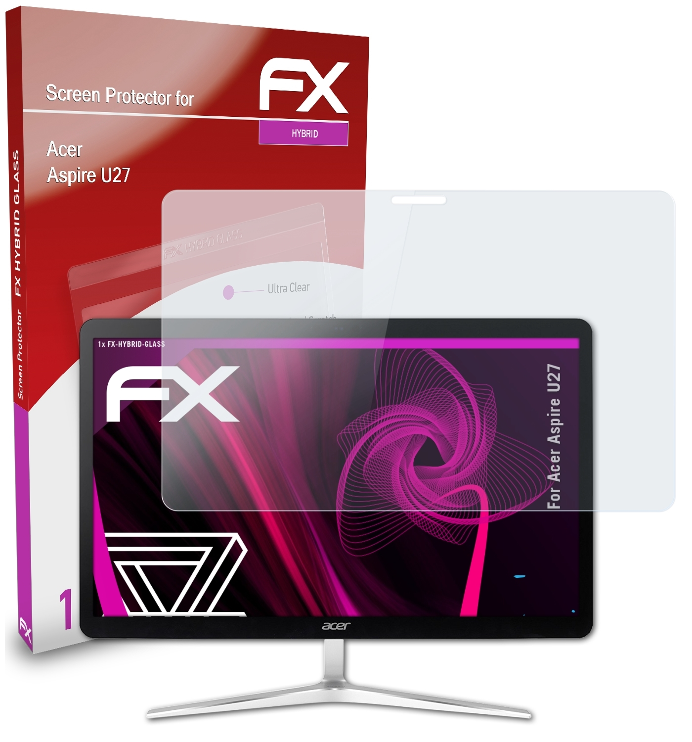 ATFOLIX FX-Hybrid-Glass Schutzglas(für U27) Aspire Acer