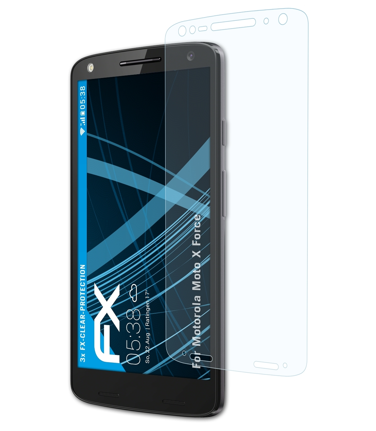 ATFOLIX 3x FX-Clear Displayschutz(für Motorola Moto X Force)