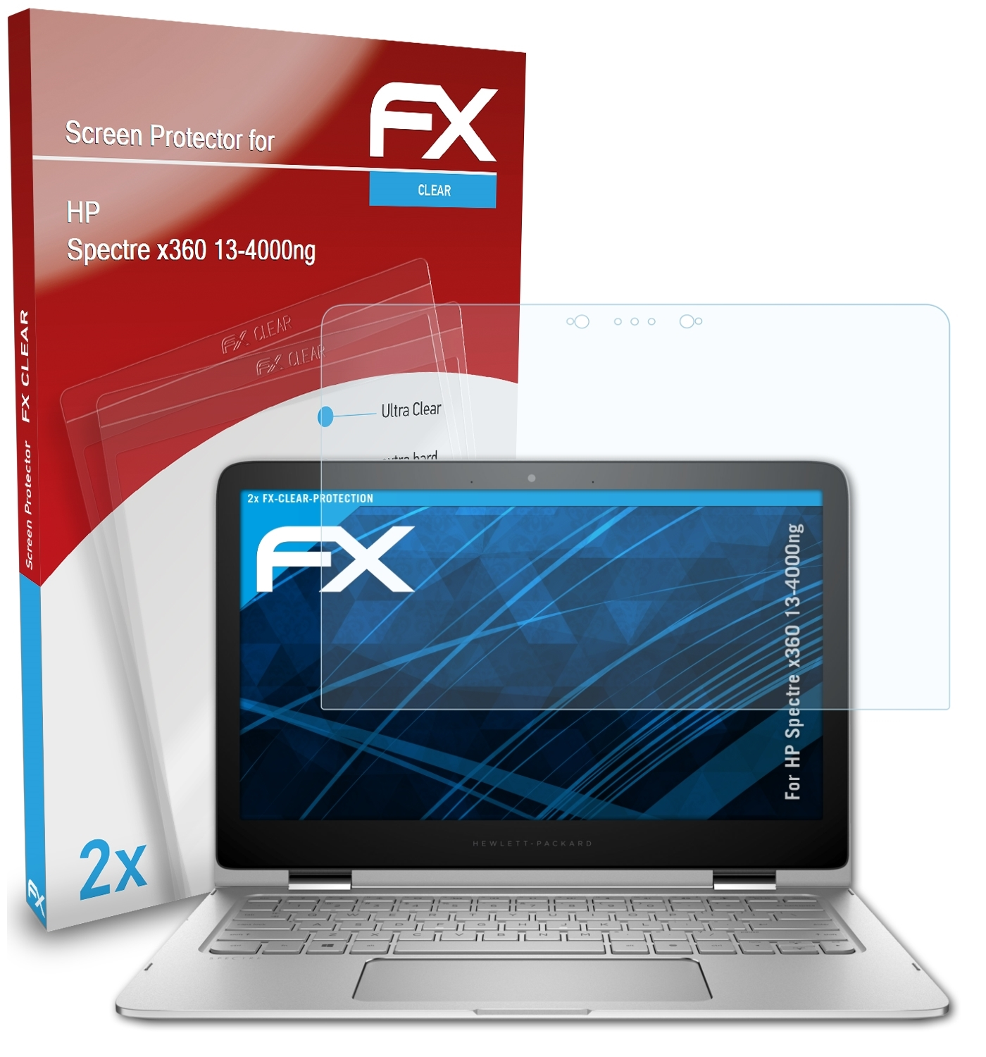 ATFOLIX 2x FX-Clear Displayschutz(für 13-4000ng) Spectre x360 HP