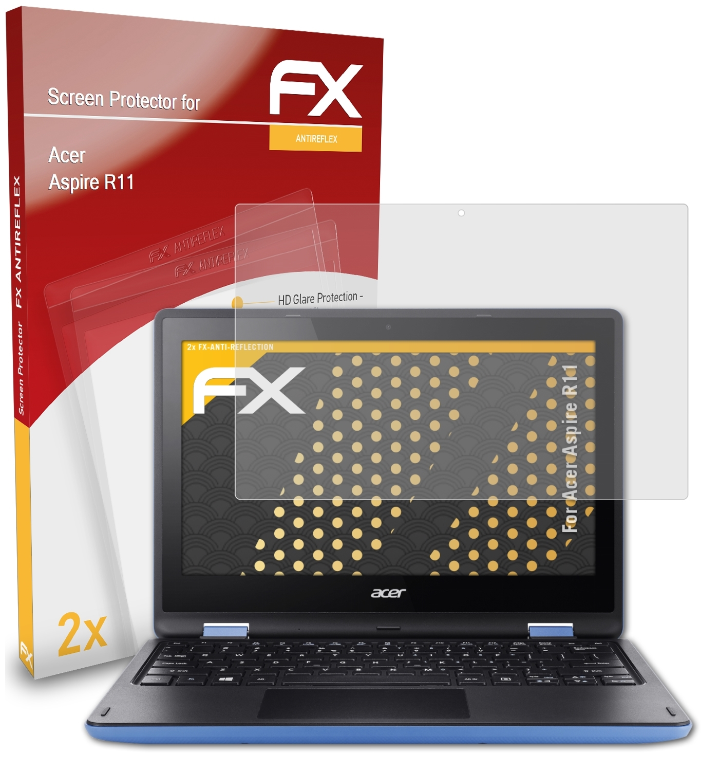 ATFOLIX 2x FX-Antireflex Aspire R11) Acer Displayschutz(für