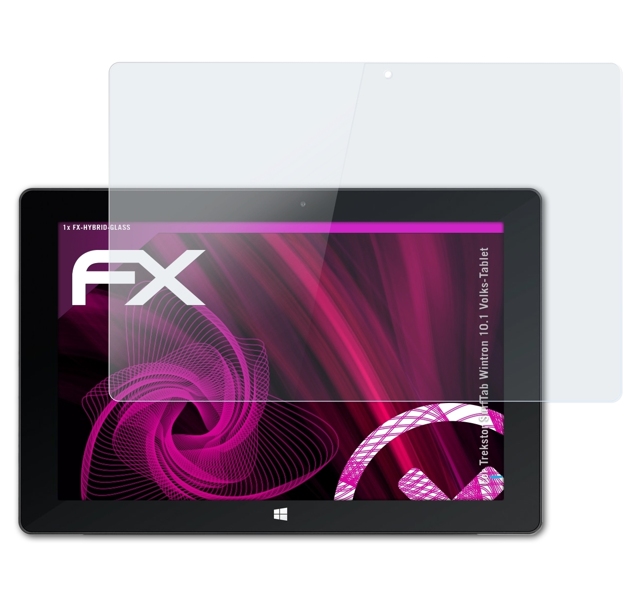 FX-Hybrid-Glass (Volks-Tablet)) Trekstor 10.1 Wintron ATFOLIX Schutzglas(für SurfTab