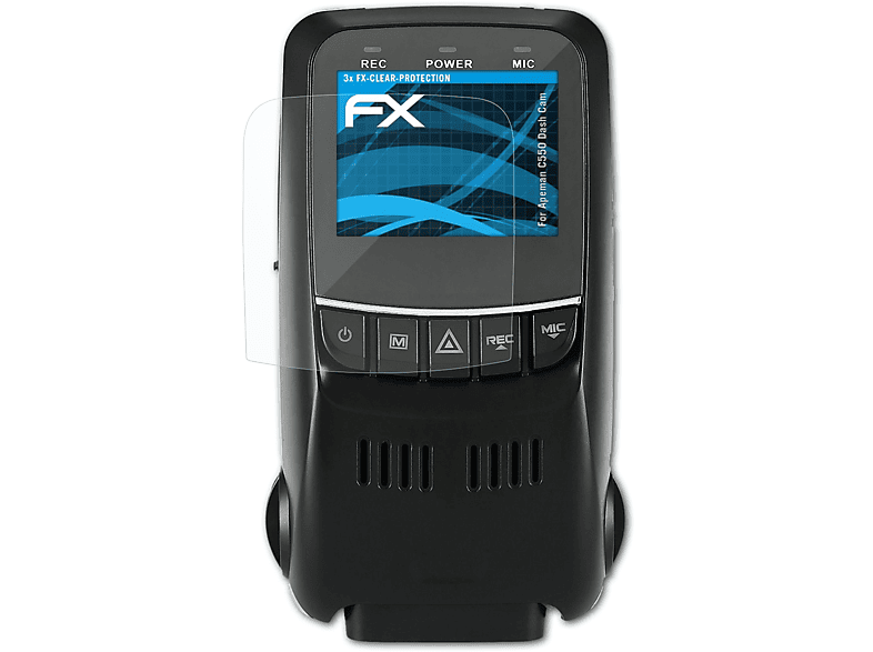 ATFOLIX 3x FX-Clear Displayschutz(für Apeman C550 (Dash Cam)) | Kamera Schutzfolie