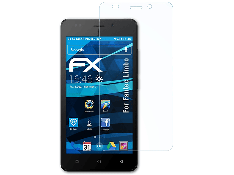 FX-Clear 3x Displayschutz(für Limbo) Fantec ATFOLIX