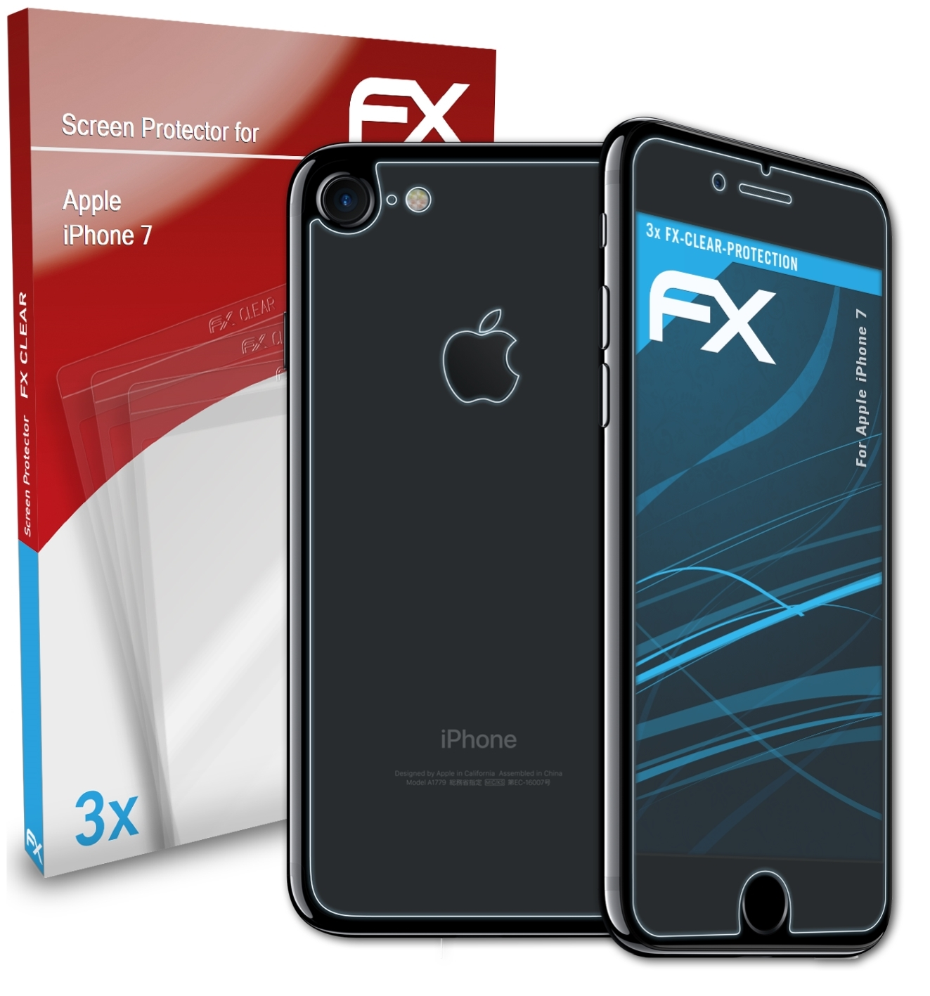 Apple ATFOLIX iPhone 3x FX-Clear 7) Displayschutz(für