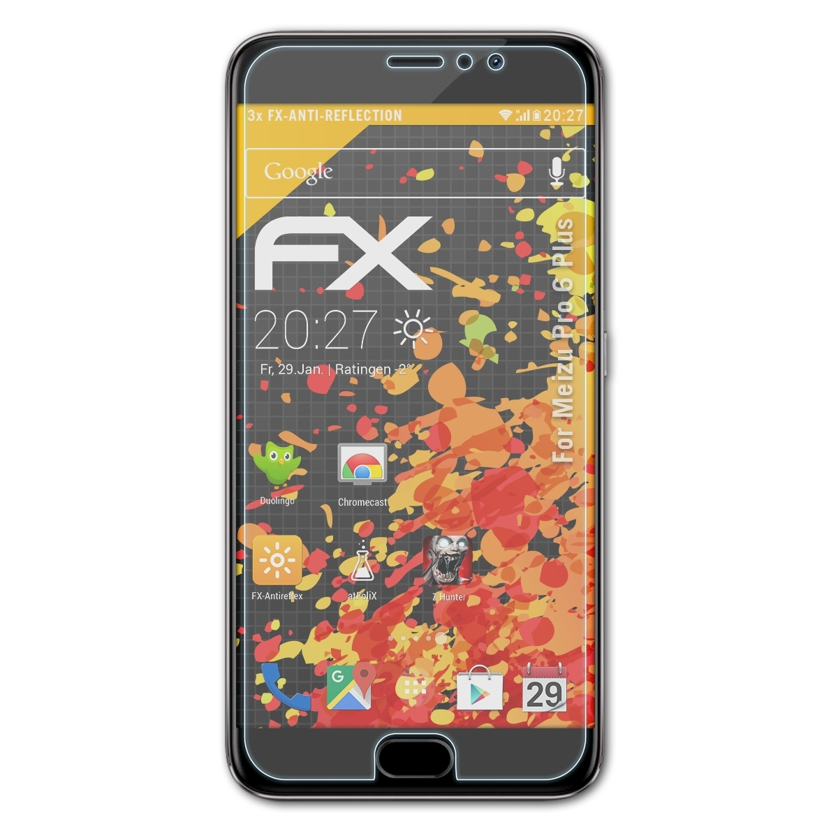 ATFOLIX Plus) Pro 6 Displayschutz(für Meizu FX-Antireflex 3x