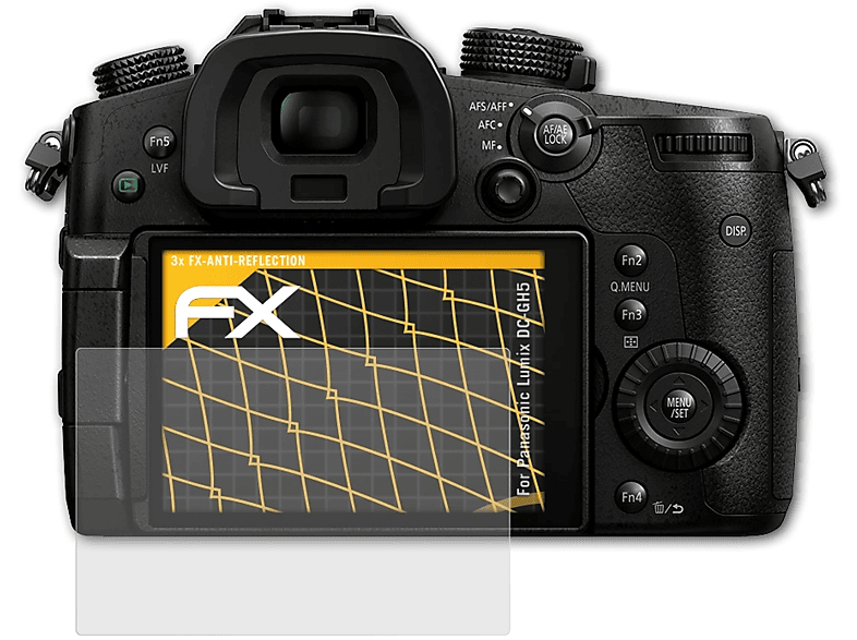 ATFOLIX FX-Antireflex 3x Displayschutz(für Lumix DC-GH5) Panasonic