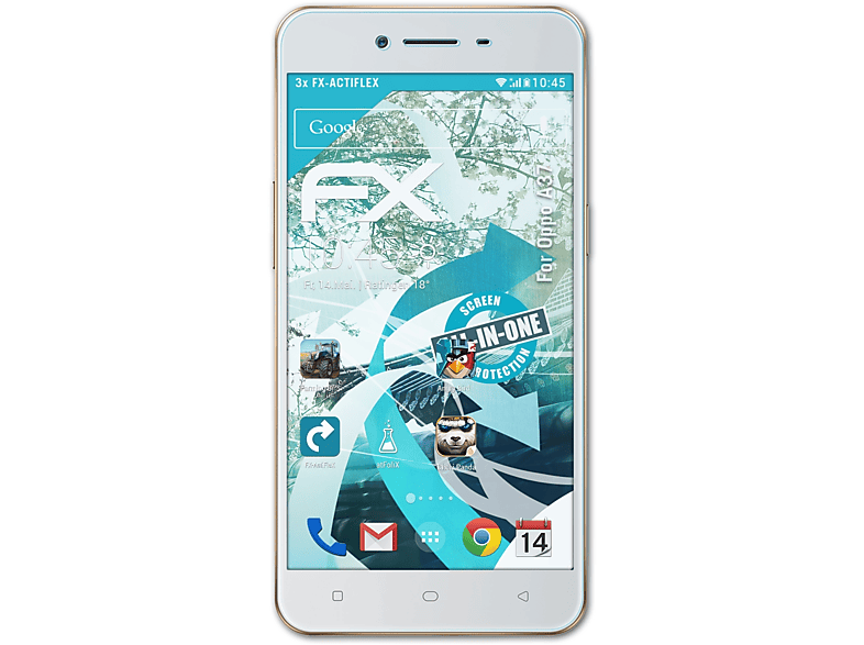 Oppo A37) FX-ActiFleX ATFOLIX Displayschutz(für 3x