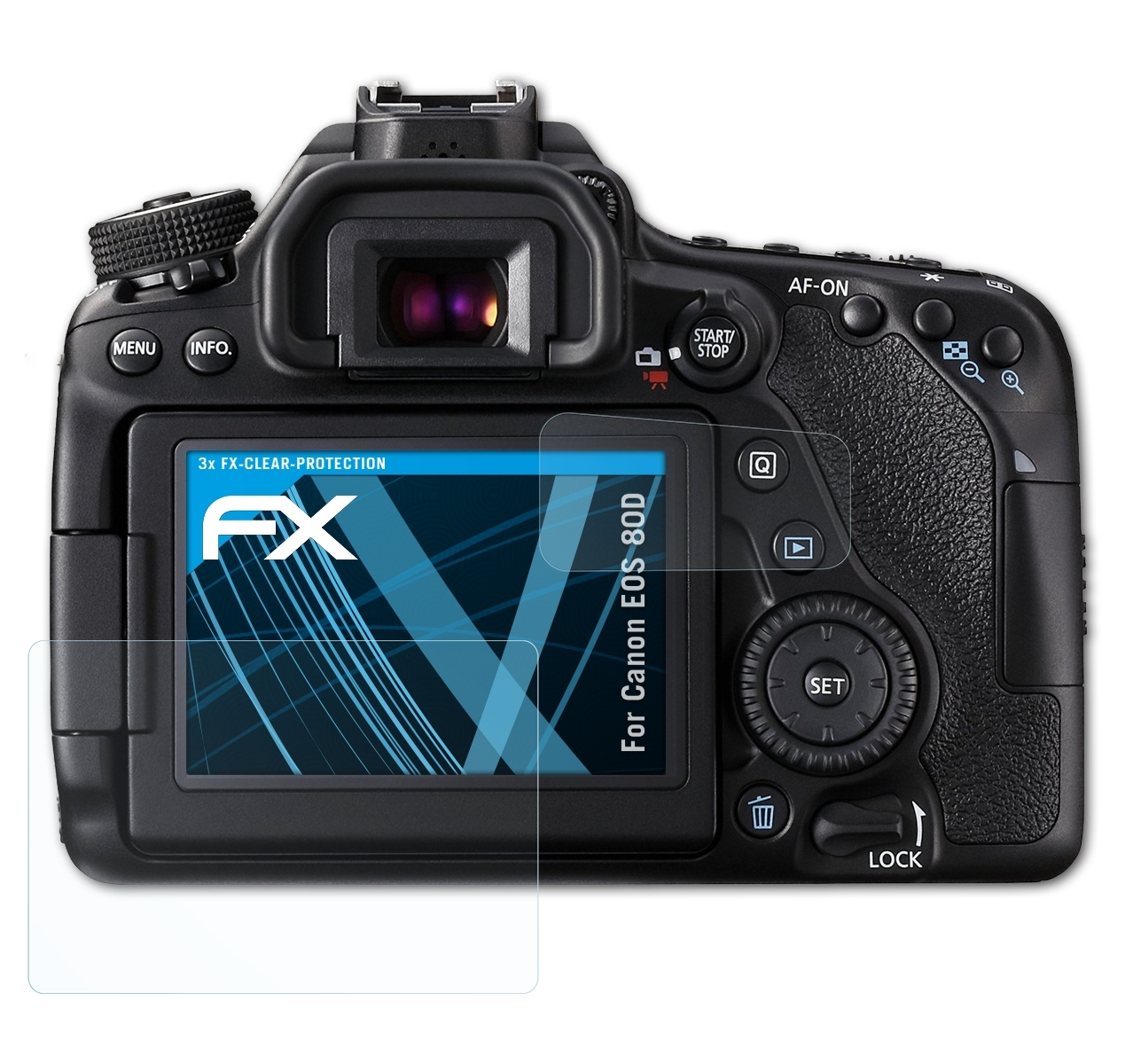 ATFOLIX Canon Displayschutz(für FX-Clear 80D) EOS 3x