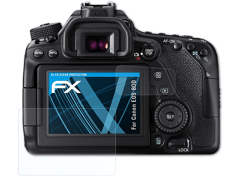 Canon EOS FX-Clear Displayschutz(für 3x 80D) ATFOLIX