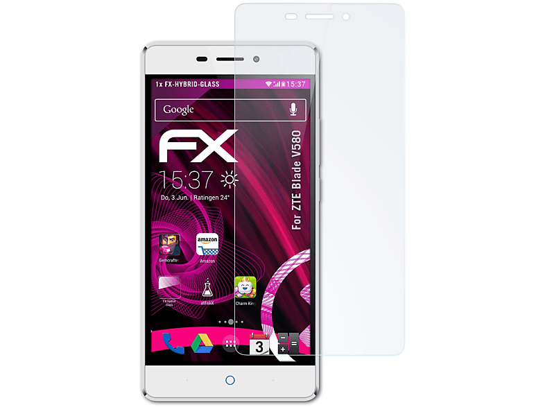 V580) ATFOLIX Blade FX-Hybrid-Glass Schutzglas(für ZTE