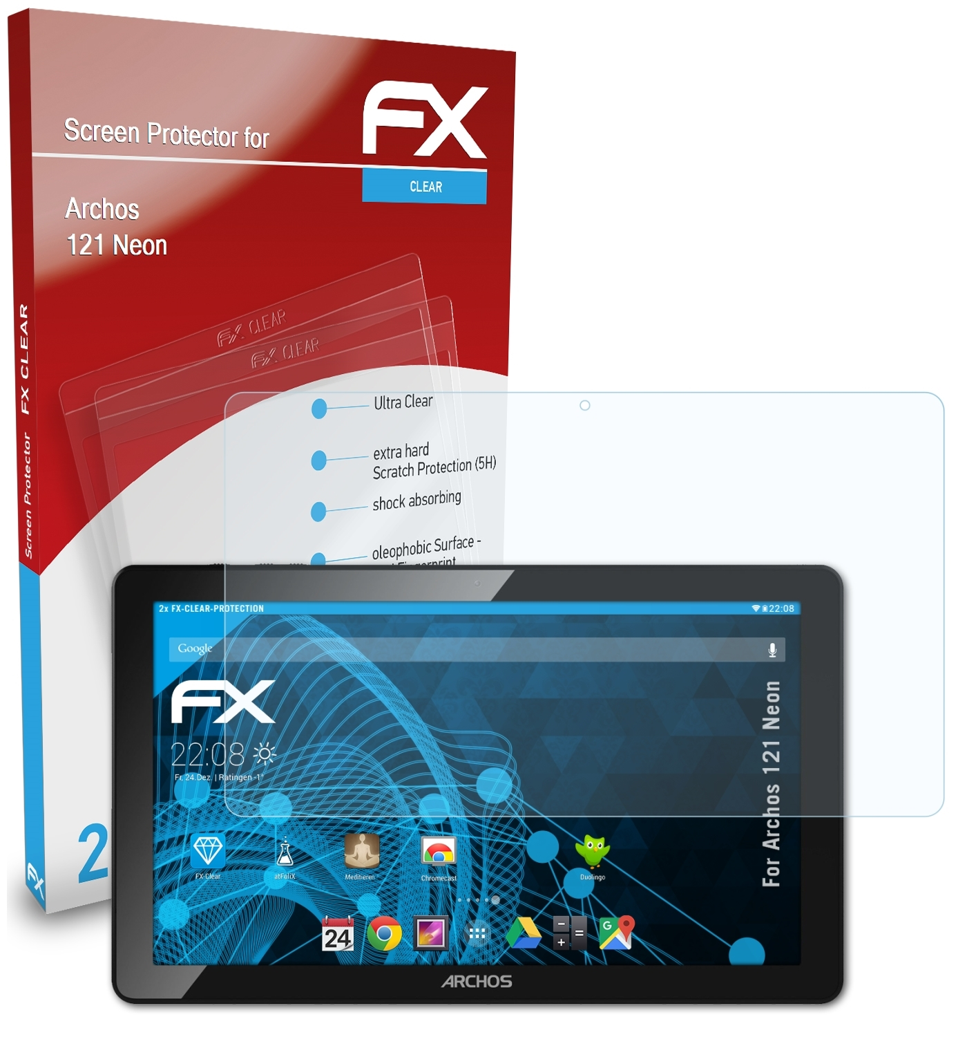 FX-Clear 2x ATFOLIX Displayschutz(für 121 Archos Neon)