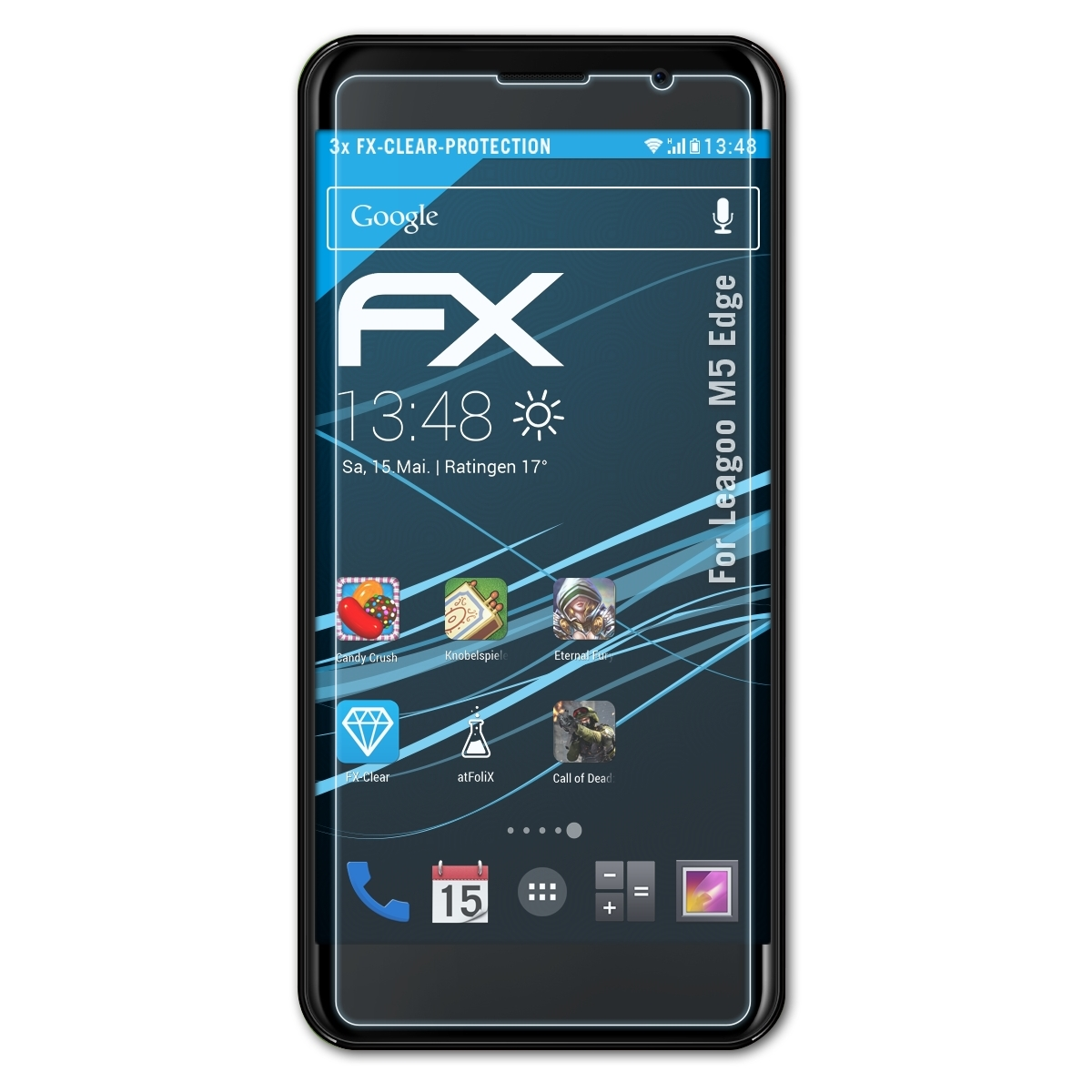 ATFOLIX 3x FX-Clear Leagoo M5 Edge) Displayschutz(für