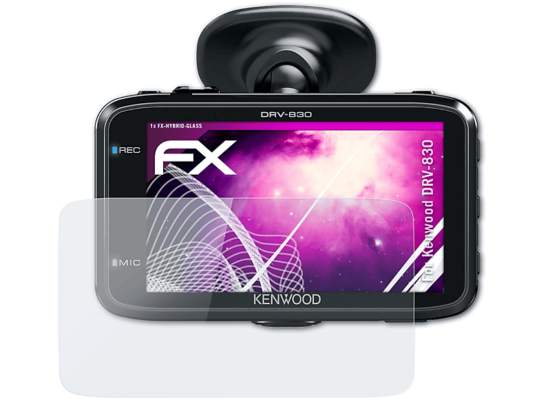 Kenwood DRV-830) ATFOLIX FX-Hybrid-Glass Schutzglas(für