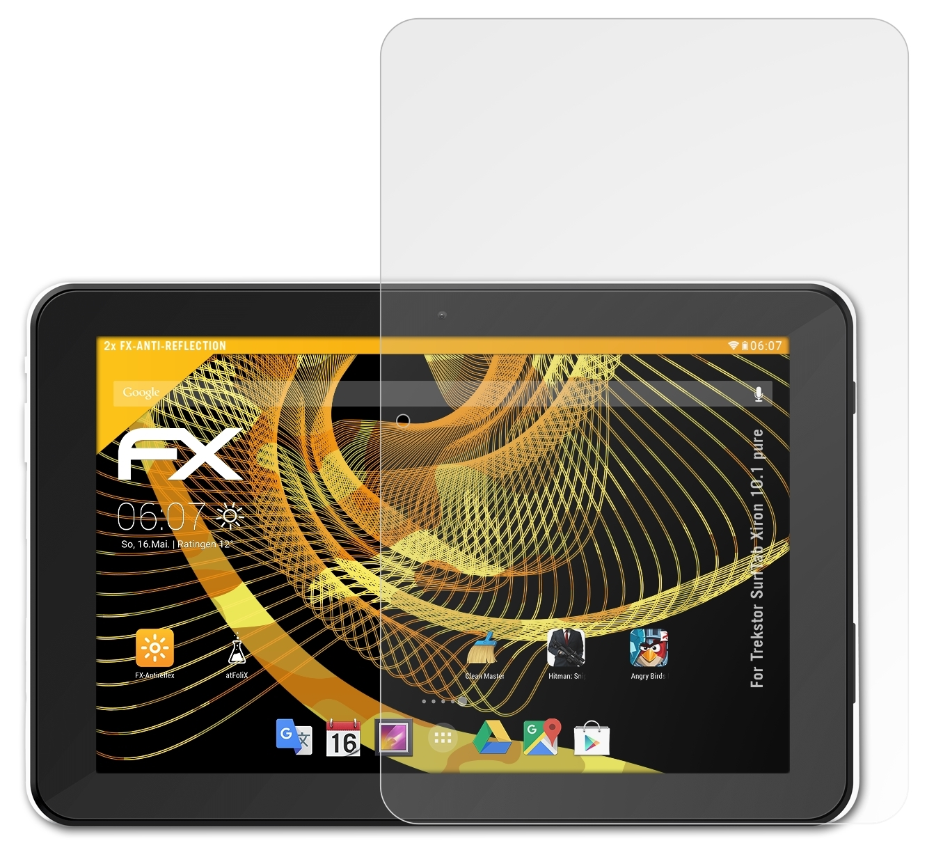 FX-Antireflex Displayschutz(für pure) ATFOLIX Trekstor Xiron 2x SurfTab 10.1