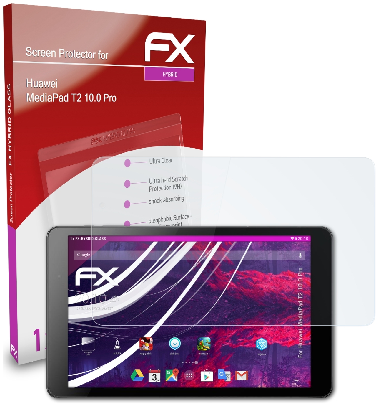 ATFOLIX FX-Hybrid-Glass Schutzglas(für Huawei MediaPad Pro) 10.0 T2
