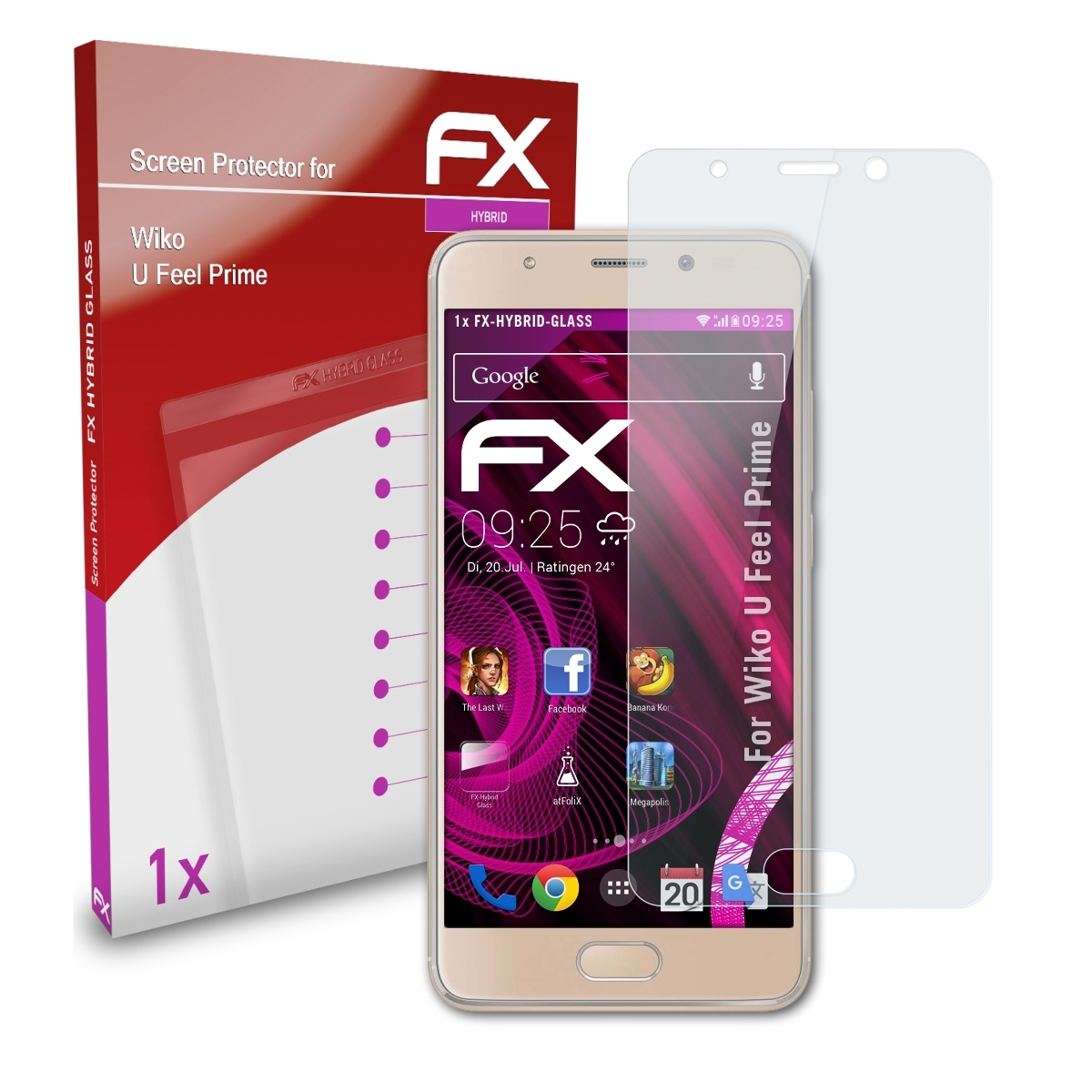 FX-Hybrid-Glass Feel Schutzglas(für U ATFOLIX Prime) Wiko