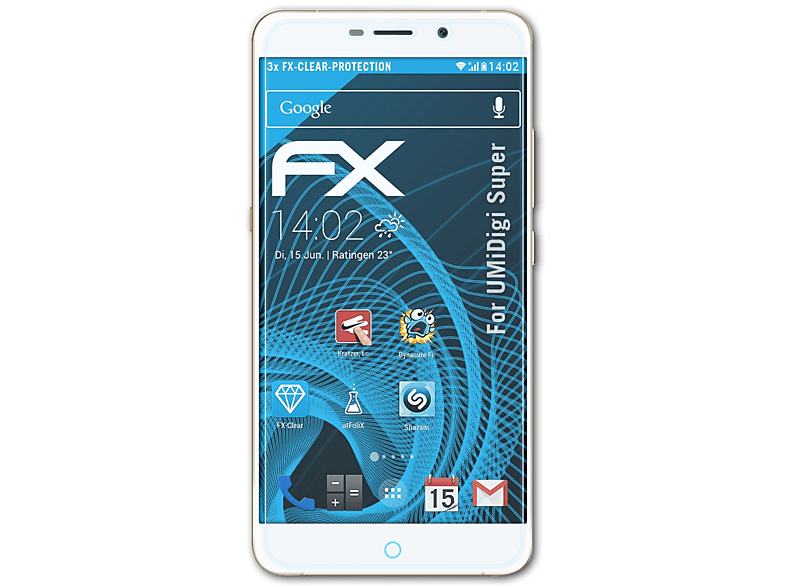 ATFOLIX 3x FX-Clear Displayschutz(für UMiDigi Super)