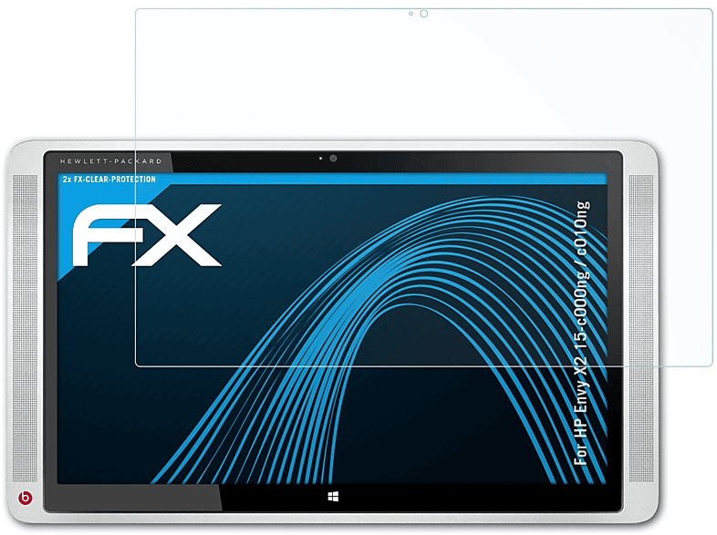 ATFOLIX 2x FX-Clear Displayschutz(für HP Envy X2 15-c000ng / c010ng)