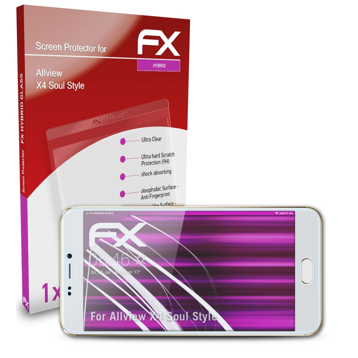 ATFOLIX FX-Hybrid-Glass Schutzglas(für Allview Soul X4 Style)