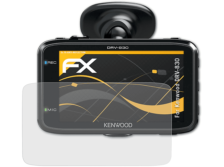ATFOLIX 3x Displayschutz(für Kenwood DRV-830) FX-Antireflex