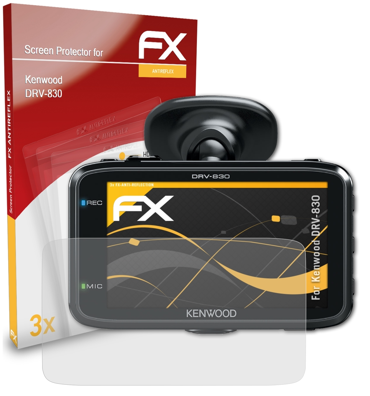 ATFOLIX 3x FX-Antireflex Kenwood DRV-830) Displayschutz(für