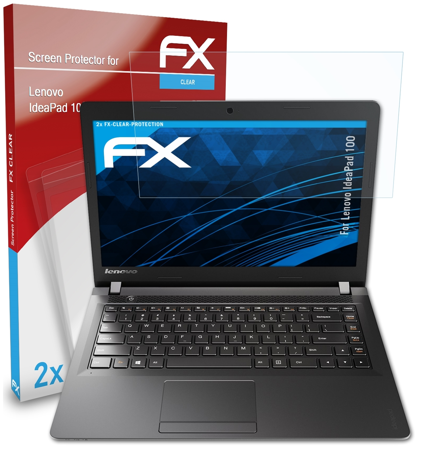 2x Displayschutz(für IdeaPad FX-Clear ATFOLIX Lenovo 100)