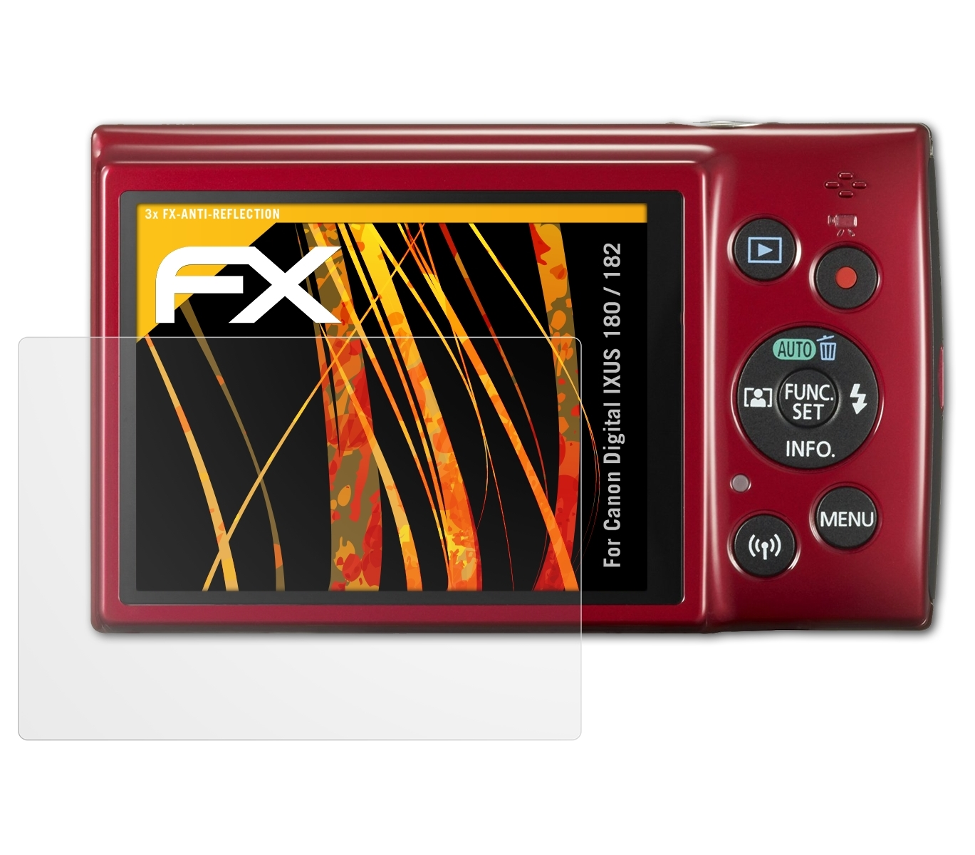 Digital IXUS FX-Antireflex 3x Displayschutz(für 180 / ATFOLIX 182) Canon