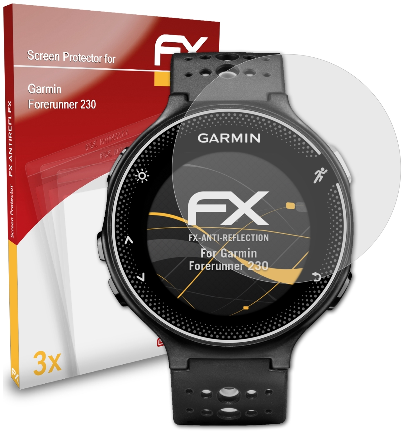 ATFOLIX FX-Antireflex Garmin Displayschutz(für 3x Forerunner 230)