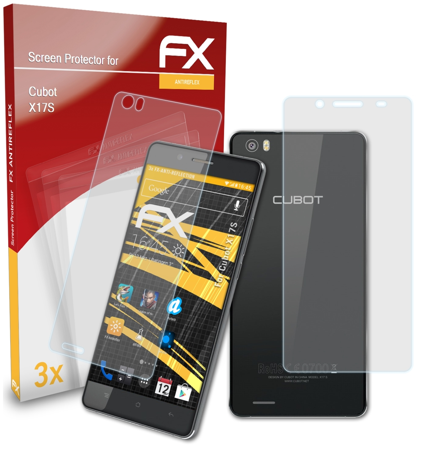 ATFOLIX 3x FX-Antireflex Displayschutz(für Cubot X17S)