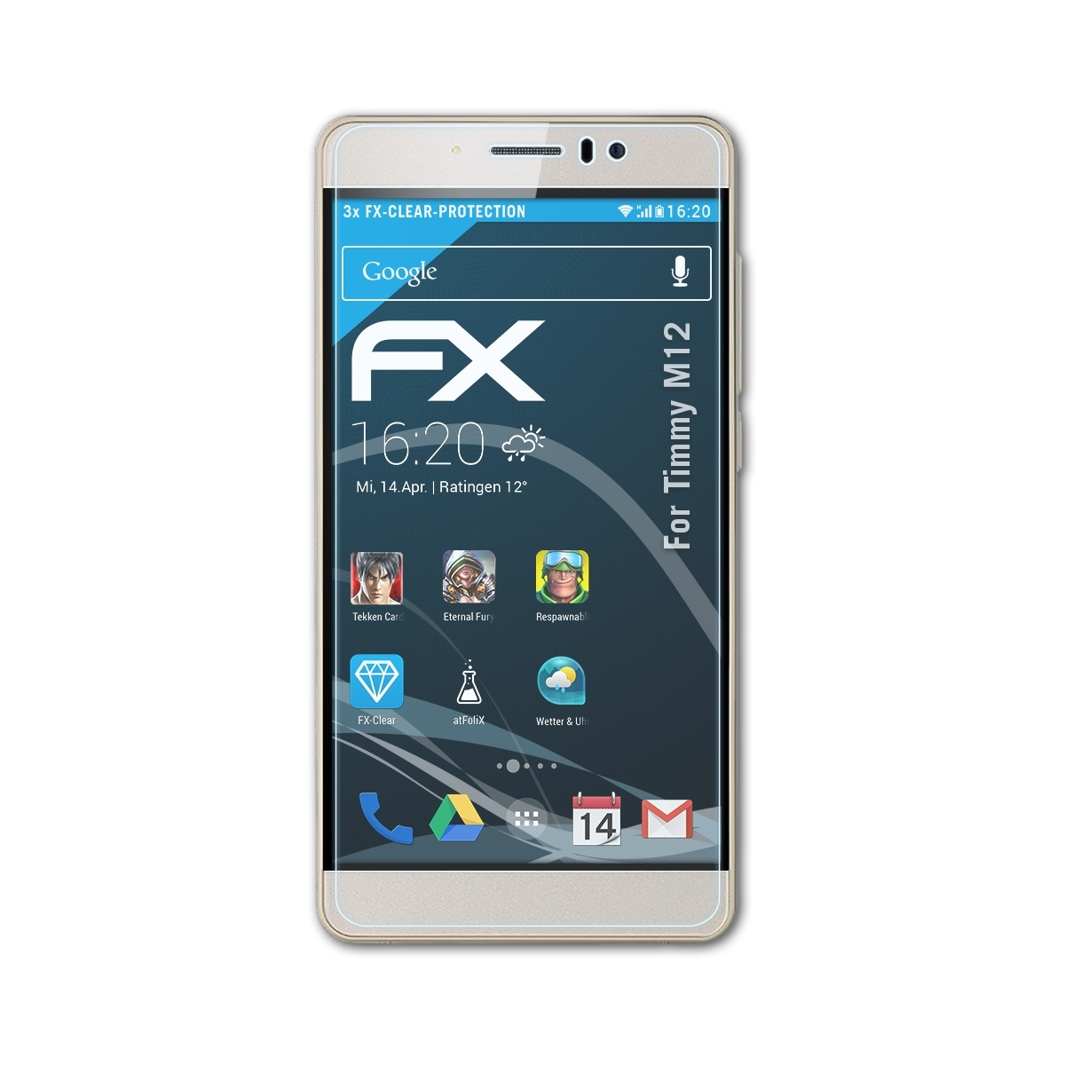 ATFOLIX 3x FX-Clear Displayschutz(für Timmy M12)