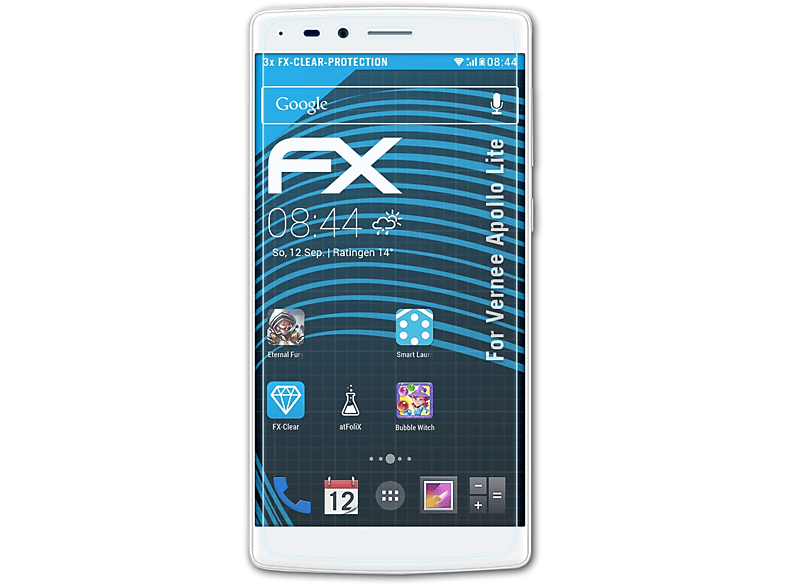 ATFOLIX 3x FX-Clear Displayschutz(für Apollo Lite) Vernee