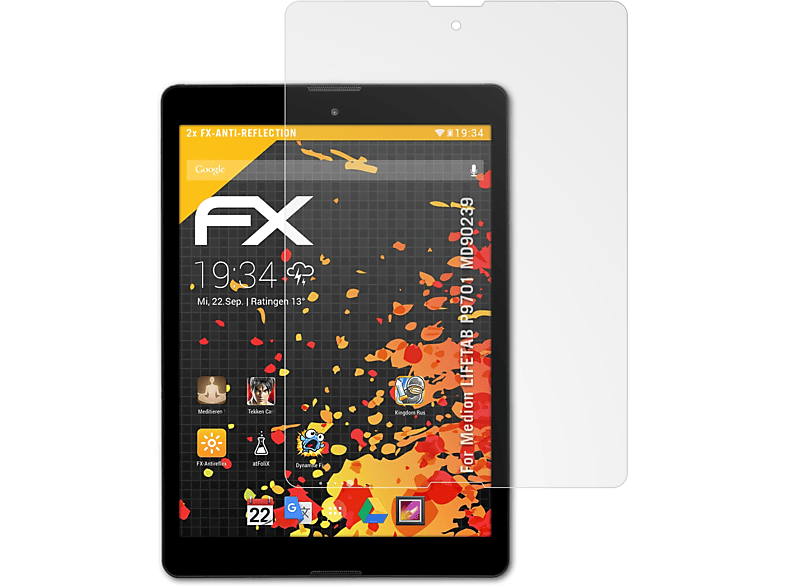 P9701 Displayschutz(für (MD90239)) ATFOLIX FX-Antireflex 2x LIFETAB Medion