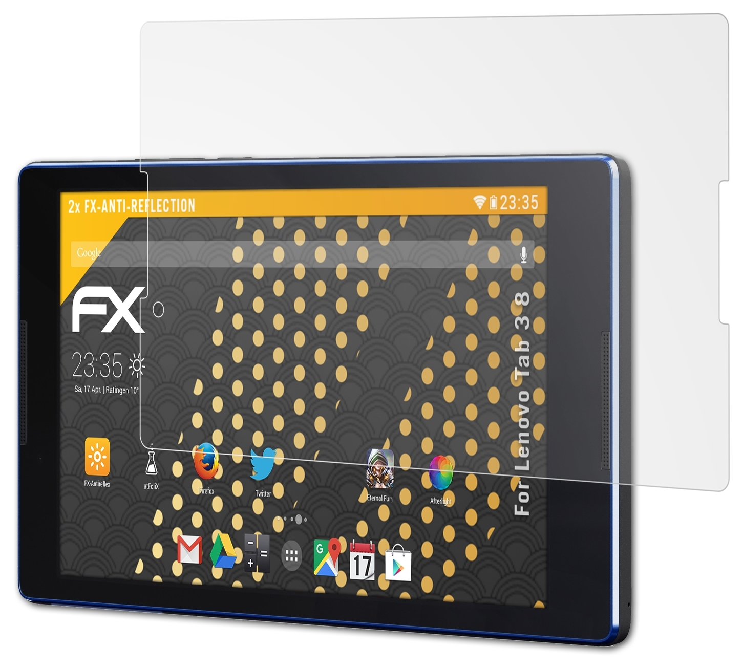 ATFOLIX 2x FX-Antireflex 8) Tab Displayschutz(für 3 Lenovo