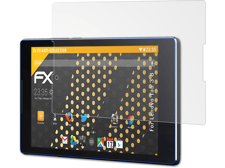 ATFOLIX 2x FX-Antireflex Displayschutz(für Lenovo Tab 3 8)
