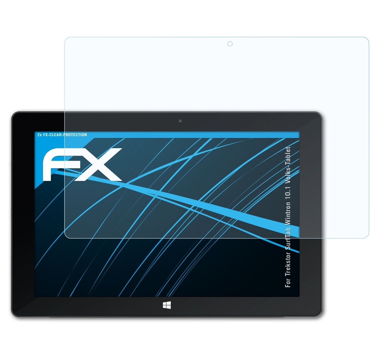 SurfTab 2x Displayschutz(für ATFOLIX 10.1 (Volks-Tablet)) Wintron Trekstor FX-Clear