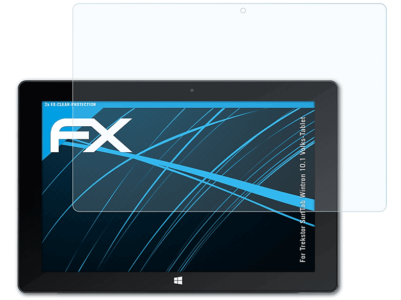 Displayschutz(für FX-Clear SurfTab Trekstor (Volks-Tablet)) Wintron 2x ATFOLIX 10.1