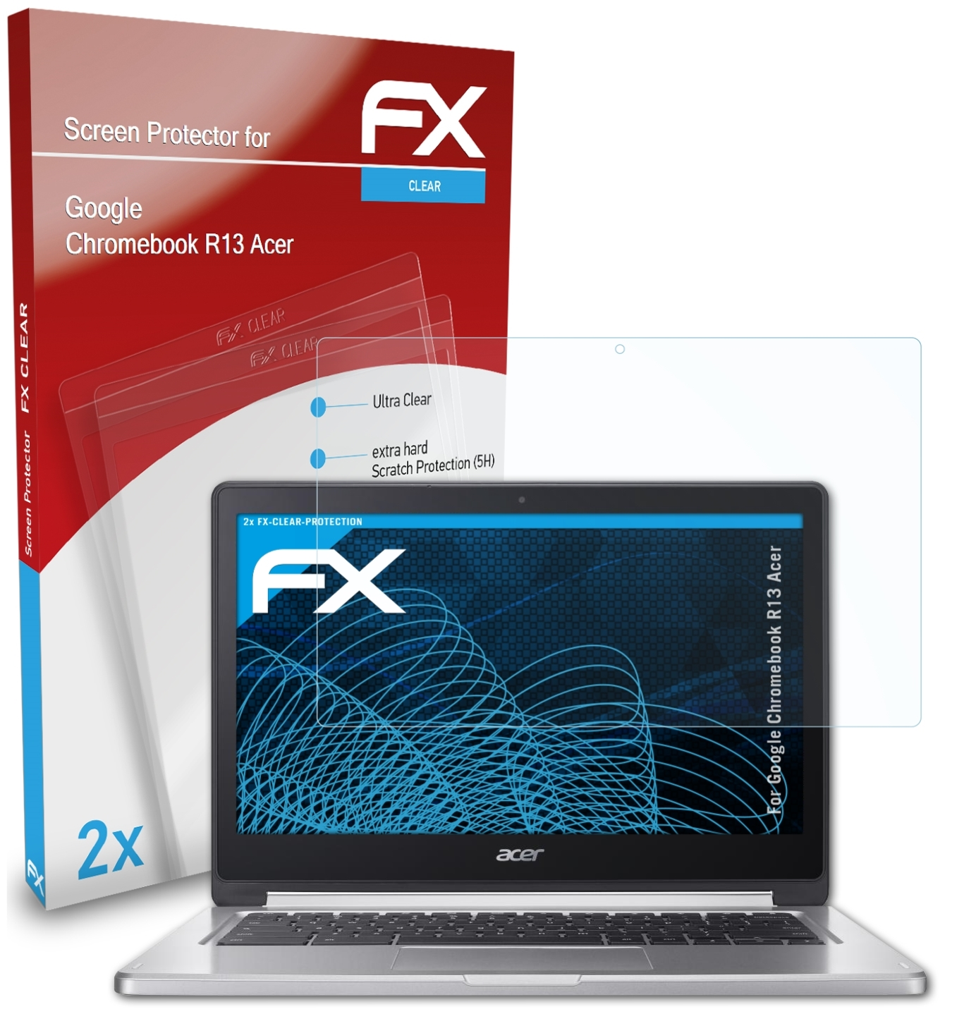 ATFOLIX (Acer)) Displayschutz(für Chromebook 2x R13 Google FX-Clear