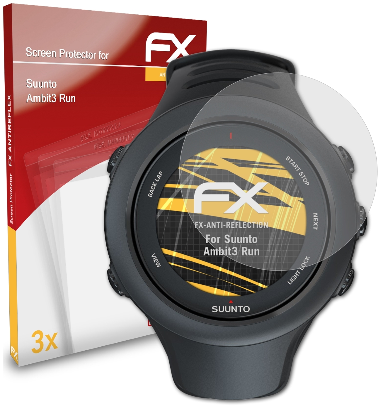 Suunto ATFOLIX Ambit3 Run) 3x Displayschutz(für FX-Antireflex