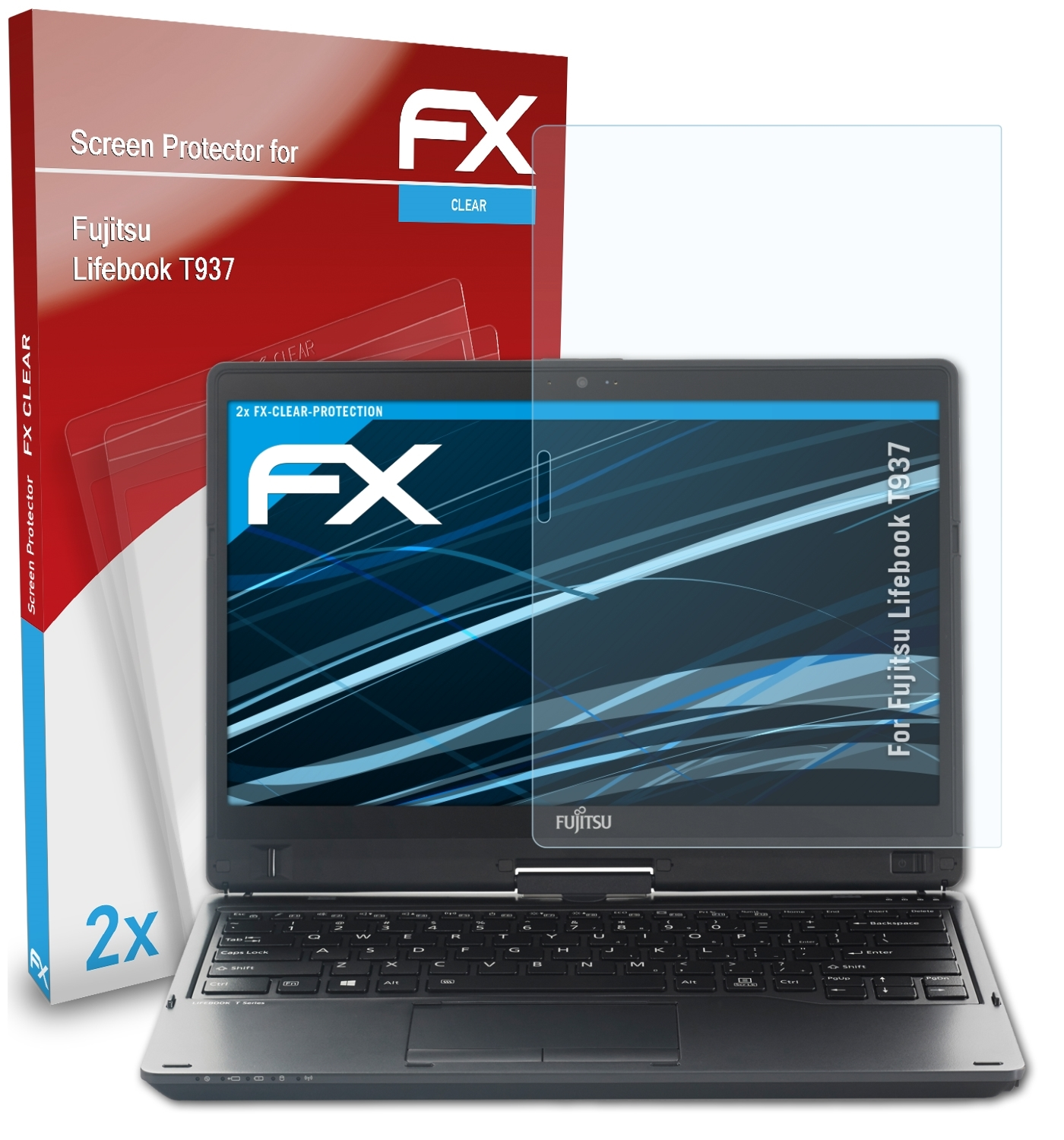 ATFOLIX Fujitsu FX-Clear 2x Lifebook T937) Displayschutz(für