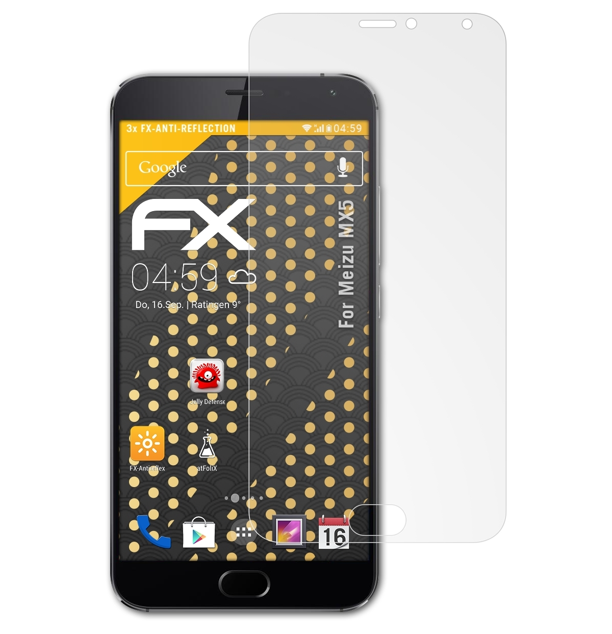 FX-Antireflex ATFOLIX 3x MX5) Displayschutz(für Meizu