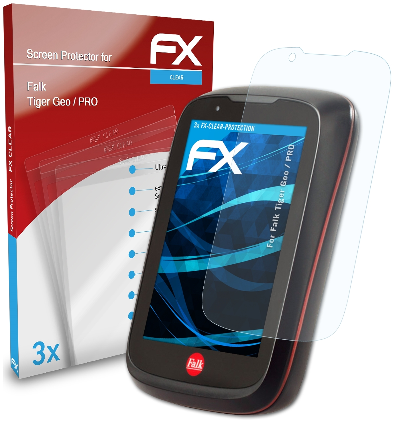 FX-Clear ATFOLIX Displayschutz(für PRO) Falk Tiger / 3x Geo