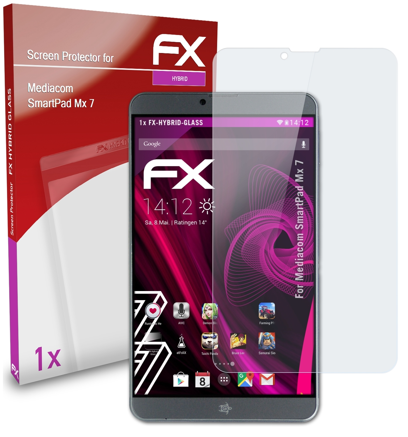 ATFOLIX FX-Hybrid-Glass SmartPad Mx Schutzglas(für 7) Mediacom