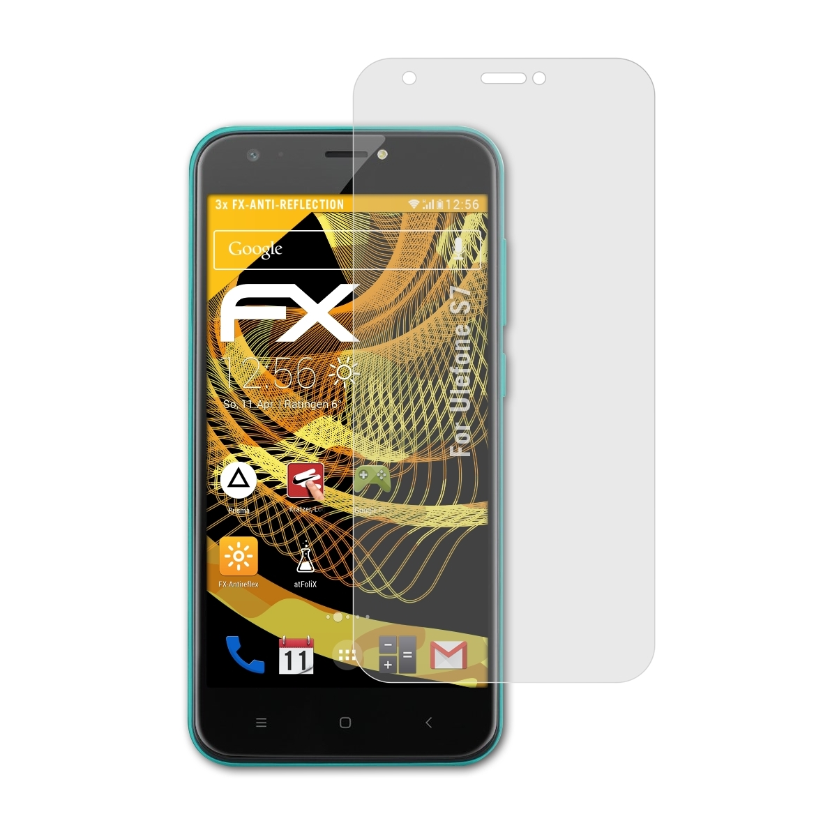 Ulefone FX-Antireflex 3x ATFOLIX Displayschutz(für S7)