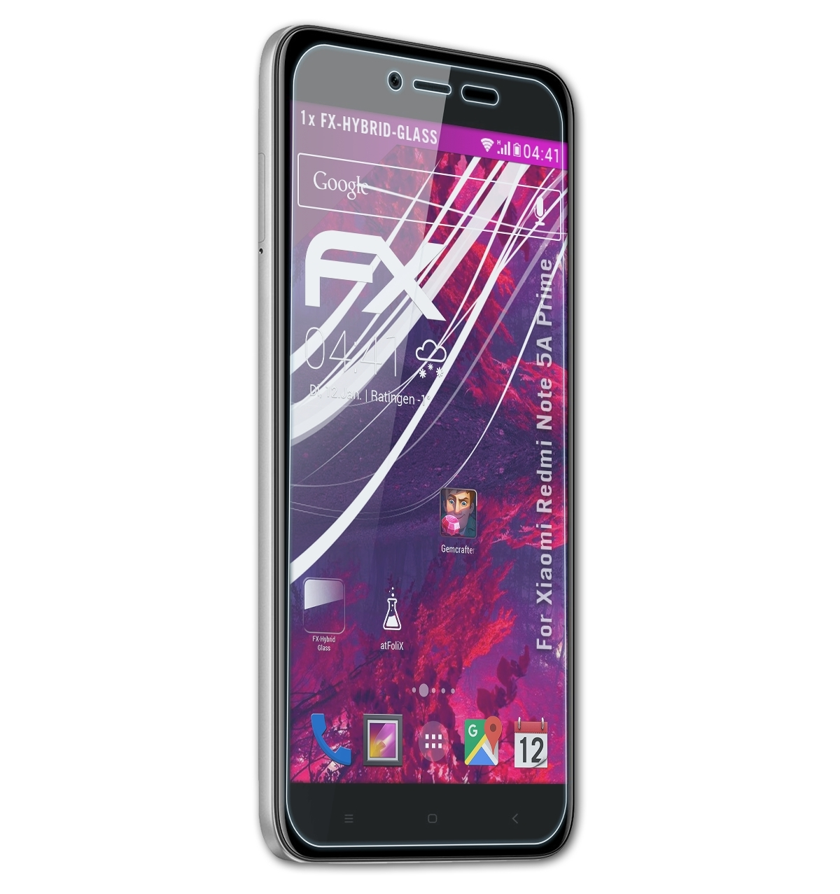 ATFOLIX FX-Hybrid-Glass Schutzglas(für Redmi Note Prime) 5A Xiaomi